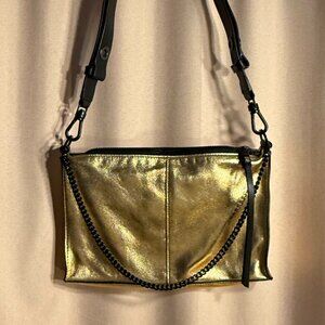 AllSaints Eve Crossbody Bag in Gold